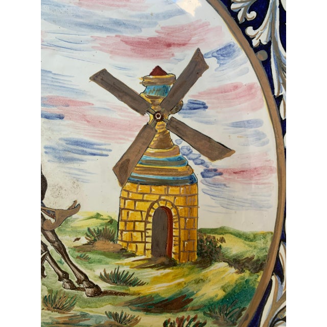 19th Spanish Decorative Charger Plate Depicting Don Quixote For Sale - Image 13 of 18