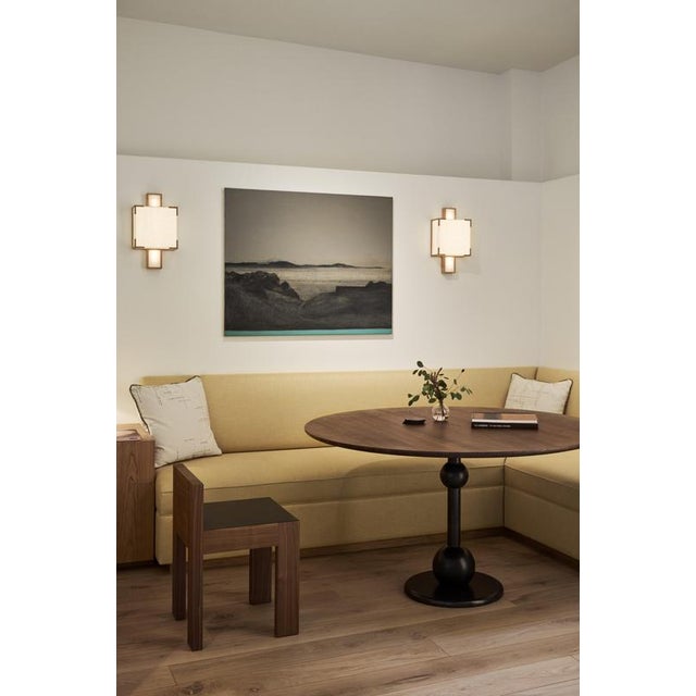 Yoshino Wall Lamp in Cherry Wood & Fine Silk by Veermakers For Sale - Image 9 of 13