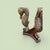 Mid-Century Modern Vintage Seahorse Table With Beveled Glass For Sale - Image 3 of 4