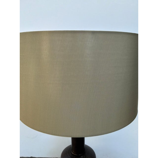 2010s Currey & Co Hammered Gourd Bronze Lamp For Sale - Image 5 of 8