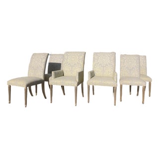 Fortuny Dining Chairs With Silver Leaf Finish - Set of 6 For Sale
