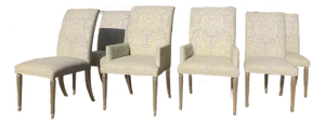 Fortuny Dining Chairs With Silver Leaf Finish - Set of 6
