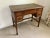 Chippendale Vintage Georgian Walnut Writing Table With Tooled Leather Top For Sale - Image 3 of 12