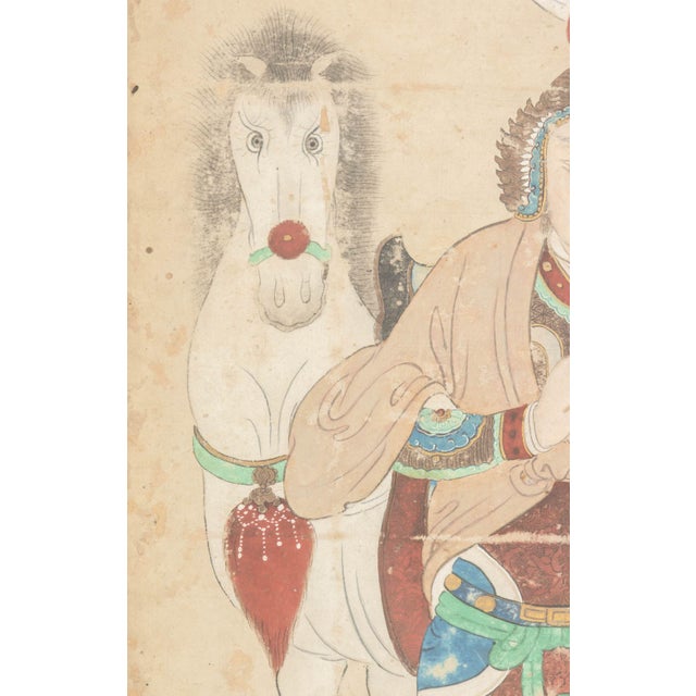 Chinese Emperor General & Attendants Gouache, 2 For Sale - Image 10 of 12