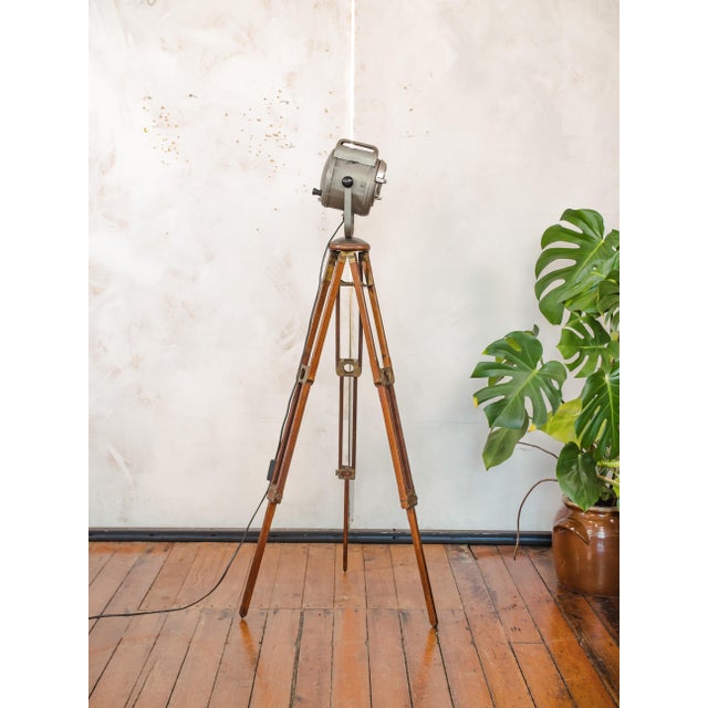 Vintage French Theater Spotlight Floor Lamp, 1950s For Sale - Image 17 of 18