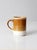 Vintage 1970s Brown Tan and Cream Ceramic Coffee Mug For Sale - Image 6 of 12