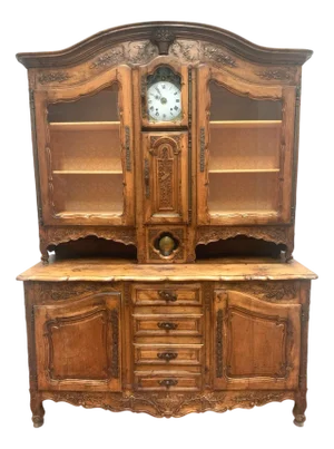 Louis XVI Style Two-Body Buffet in Walnut, 1800s