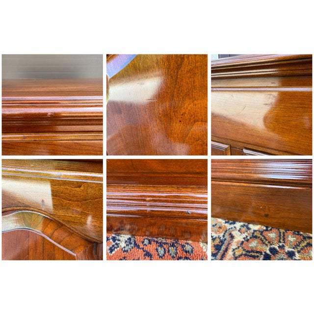 1980s Knob Creek / Ethan Allen Traditional Georgian Solid Cherry 4 Door 6 Drawer Buffet or Sideboard (31-6311) For Sale - Image 16 of 16