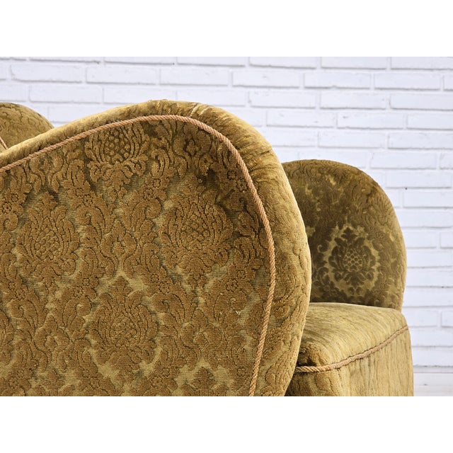 Danish Relax Chair in Furniture Velour and Oak Wood, 1950s For Sale - Image 6 of 18