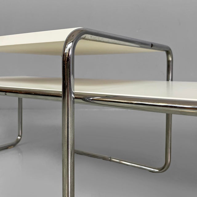 Italian Modern Laccio Coffee Tables in White Laminate attributed to Marcel Breuer for Gavina, 1970s, Set of 2 For Sale - Image 15 of 16