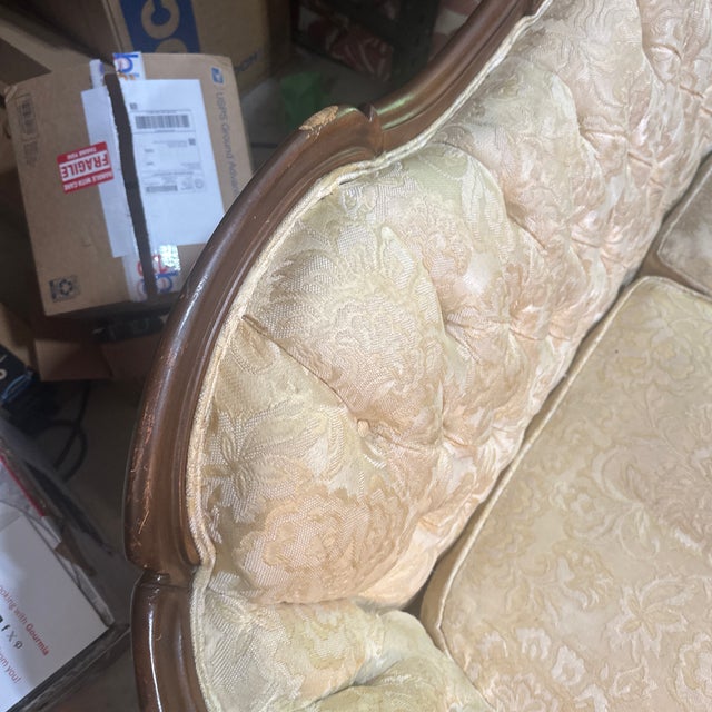 Vintage Extra Long Sofa, Amazing Bones/Needs Upholstery For Sale - Image 10 of 11