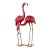Vintage Boho Painted Metal Flamingos - Set of 2 For Sale