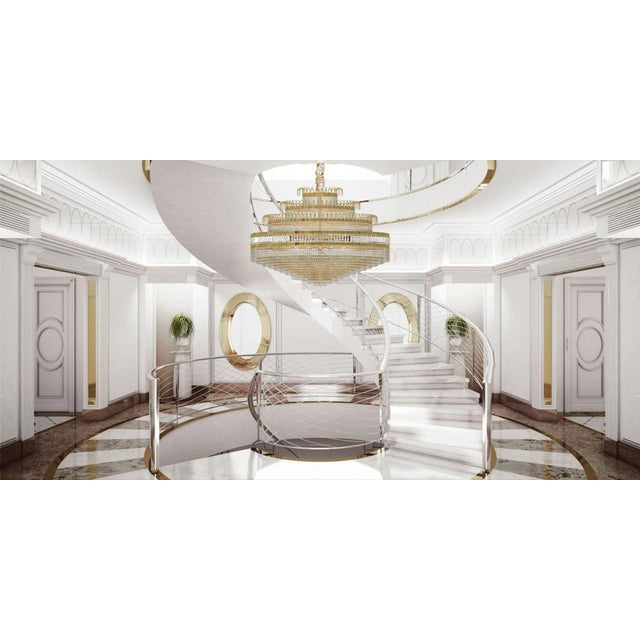 Contemporary Crystalis 18 Lights Chandelier in Polished Chrome and Crystal by Aggiolight For Sale - Image 3 of 7