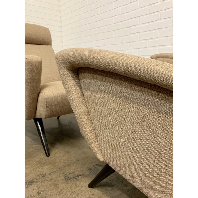 Tan Sculptural Italian Lounge Chairs For Sale - Image 8 of 12