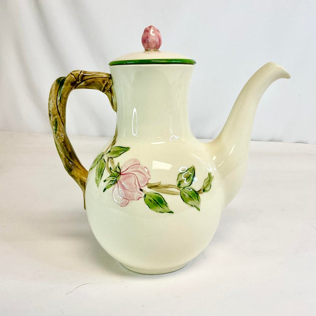 Mid-Century Americana Boho Chic Franciscan Desert Rose Coffee Pot, First Run. For Sale - Image 6 of 12