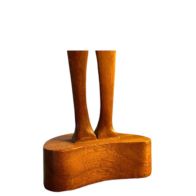 1960s 1960s Mid Century Danish Modern Teak Hand Carved Double Bird Sculpture For Sale - Image 5 of 7