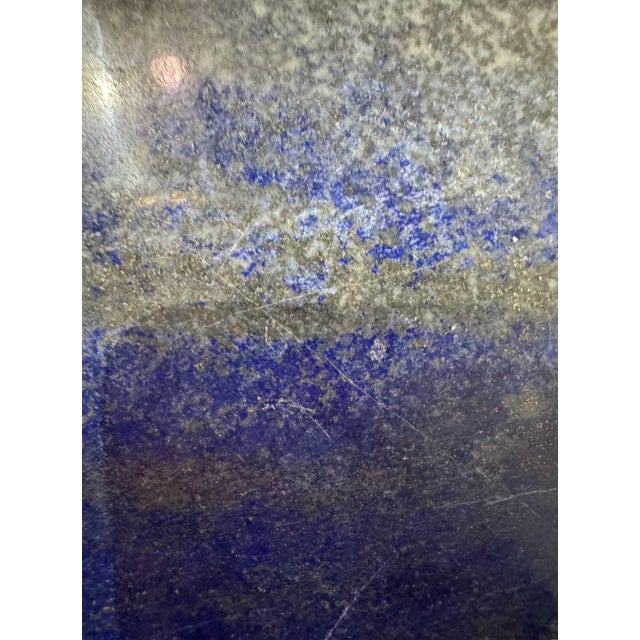 Mid 20th Century Lapis Lazuli Keepsake Box With Cabochon Stone For Sale - Image 10 of 12