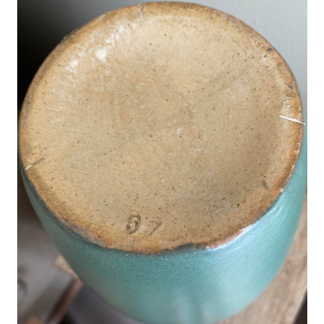 Vintage Matte Green Tall Norwalk Pottery Vase Chairish