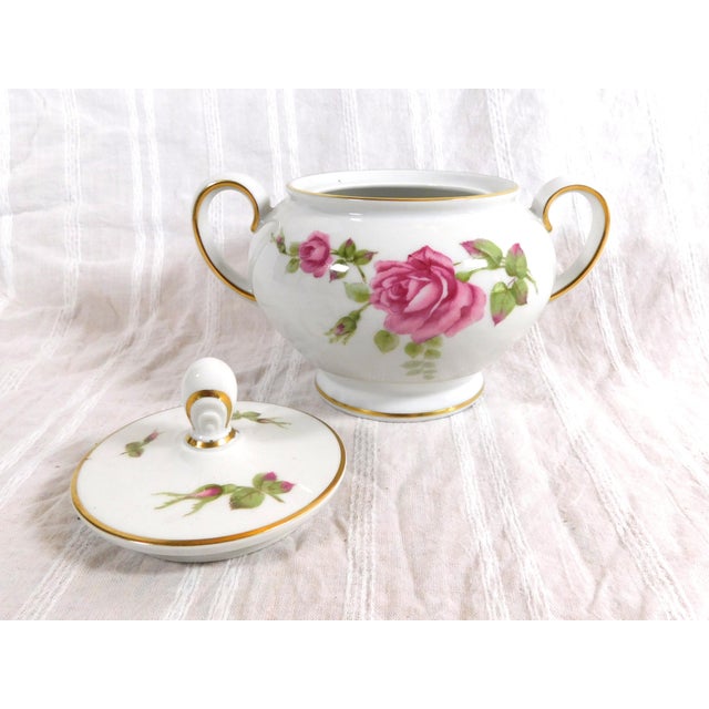 White 1960s Rosenthal Floral Coffee Pot, Sugar Bowl and Creamer in Aida For Sale - Image 8 of 11