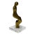Brazilian Modernist Figurative Sculpture on Lucite Base, 1980s For Sale
