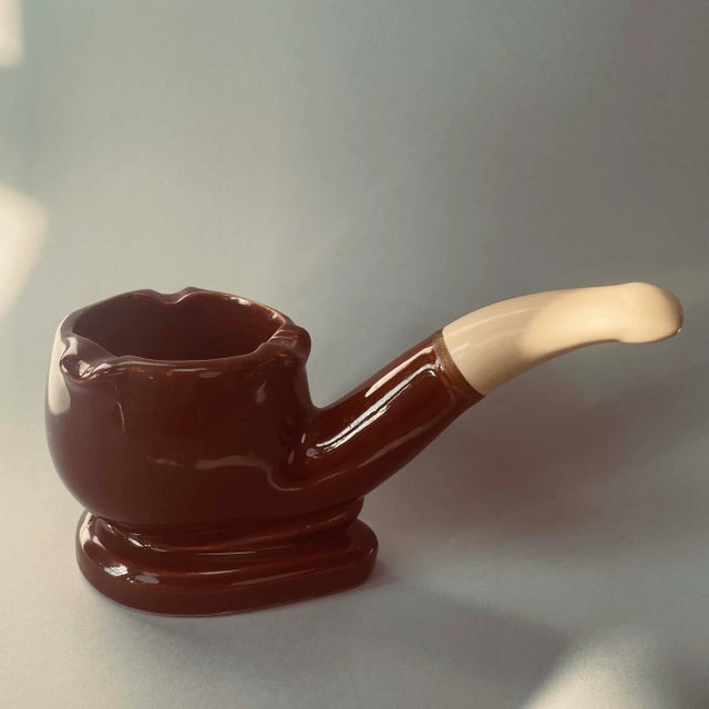Vintage Mid-Century Modern Swank Oversize Ceramic Pipe Ashtray For Sale - Image 13 of 13