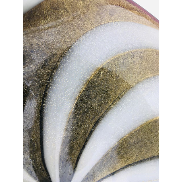 Mid Century Modern Alfredo Barbini Black and White Gold Flex Italian Bowl. For Sale - Image 10 of 12