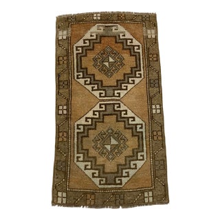 Vintage Turkish Oushak Pastel Wool Area Rug For Sale