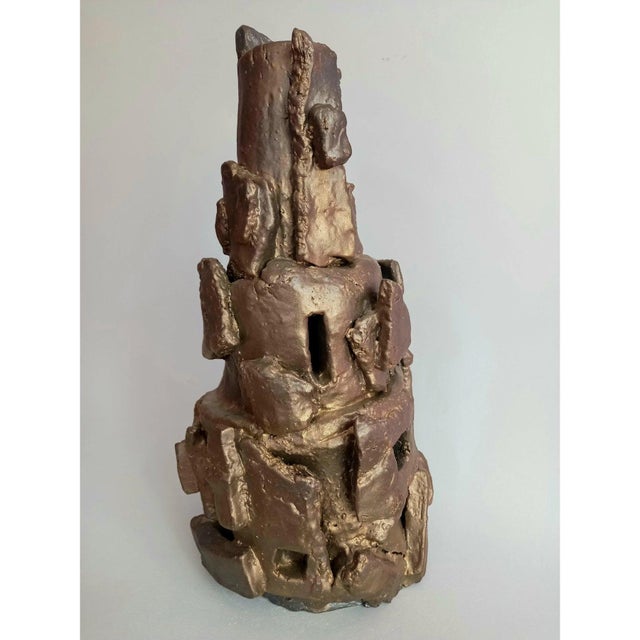 2020s 15" Sculptural Ceramic Vase For Sale - Image 5 of 10