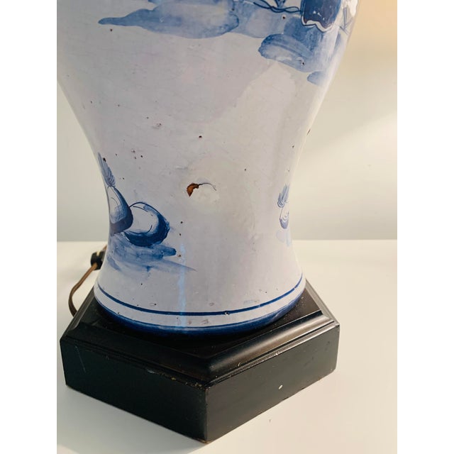 Mid 20th Century Mid 20th Century Large White Chinoiserie Gourd Lamp For Sale - Image 5 of 6