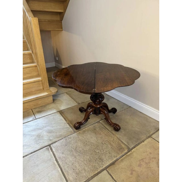 Antique Victorian Rosewood Tea Table, 1860 For Sale - Image 6 of 13