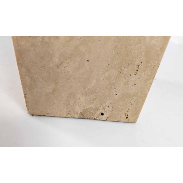 Mid-Century Modern Polished Travertine Limestone Stone Table Lamp For Sale - Image 10 of 10