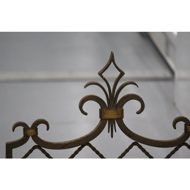 French Forged iron Grids Royal lily Wrought iron gates Parisian apartment Decorative Interior Exterior grid Pair of...