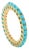Summer Natural Turquoise 14k Gold Eternity Band Size 8 For Sale
