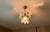 Vintage Custom Hand-Painted Italian Murano Style Light Blue Floral Pendant - Restored For Sale - Image 6 of 17