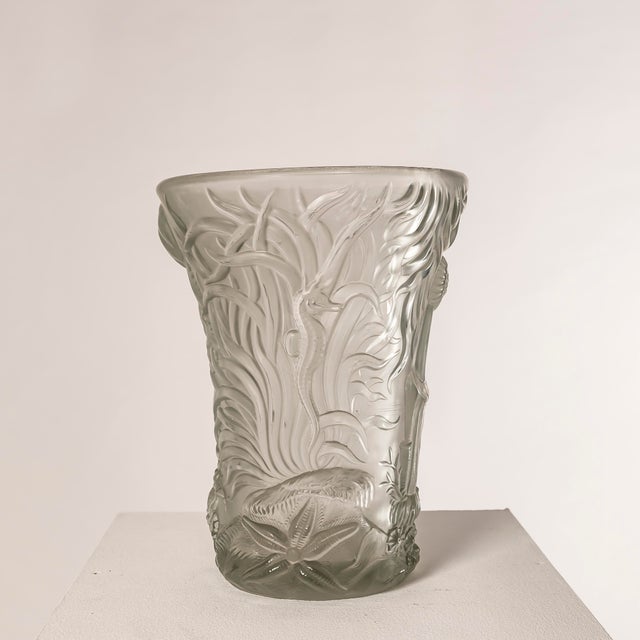 Mid-Century Modern Glass Marine Life Vases attributed to Josef Inwald for Barolac, 1960s, Set of 2 For Sale - Image 3 of 16