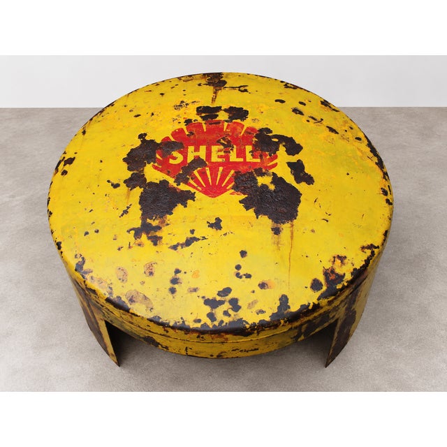 Industrial Shell Fuel Tank Bench, France, 1925 For Sale - Image 6 of 7