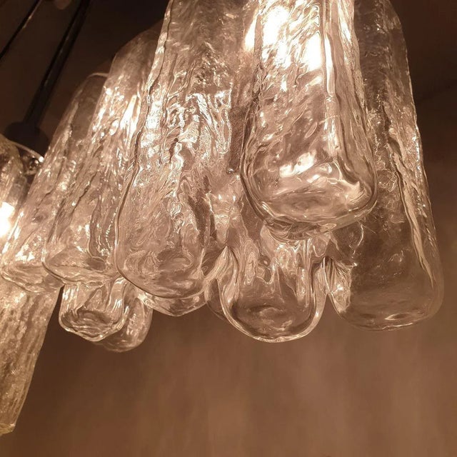 Transparent Mid Century Modern Flush Mount Chandelier 1980s For Sale - Image 8 of 12