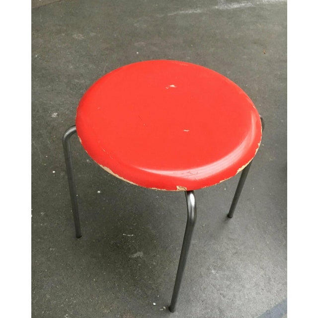Mid-Century Modern Danish Dot Stools by Arne Jacobsen for Fritz Hansen, 1971, Set of 4 For Sale - Image 17 of 18