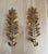 Hollywood Regency Vintage Italian Gilt Tole Oak Leaf Wall Candle Sconces, Pair For Sale - Image 3 of 5