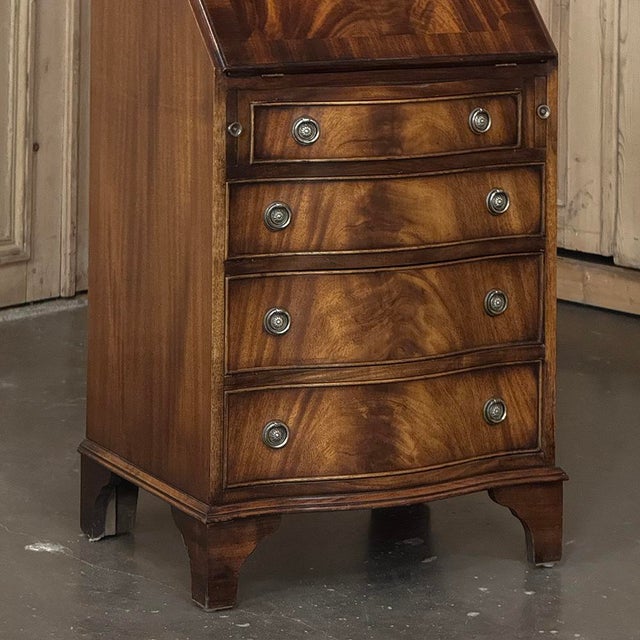 Auburn Antique English Mahogany Secretary ~ Bookcase For Sale - Image 8 of 18