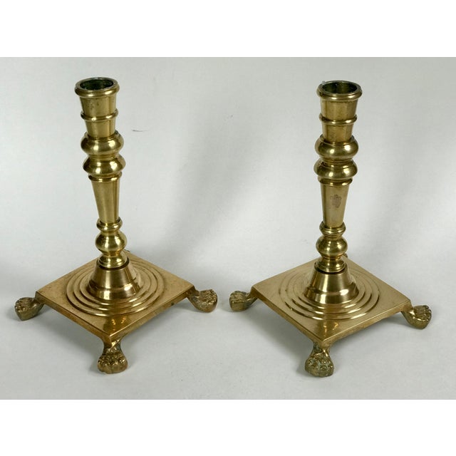 Vintage Brass Neiman Marcus PawFooted Candle Holders a Pair Chairish