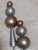 Contemporary Custom Showhouse Heavy Metal 10" Tall Solid Designer Rods/Finials Gold and Silver - 4 Available For Sale - Image 3 of 5