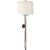 Edie Baluster Sconce in Antique Nickel with Linen Shade Designer: Thomas O'Brien Finish: Antique Nickel Height: 32.75"...