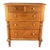 19th Century Solid Walnut Five Drawer Chest For Sale