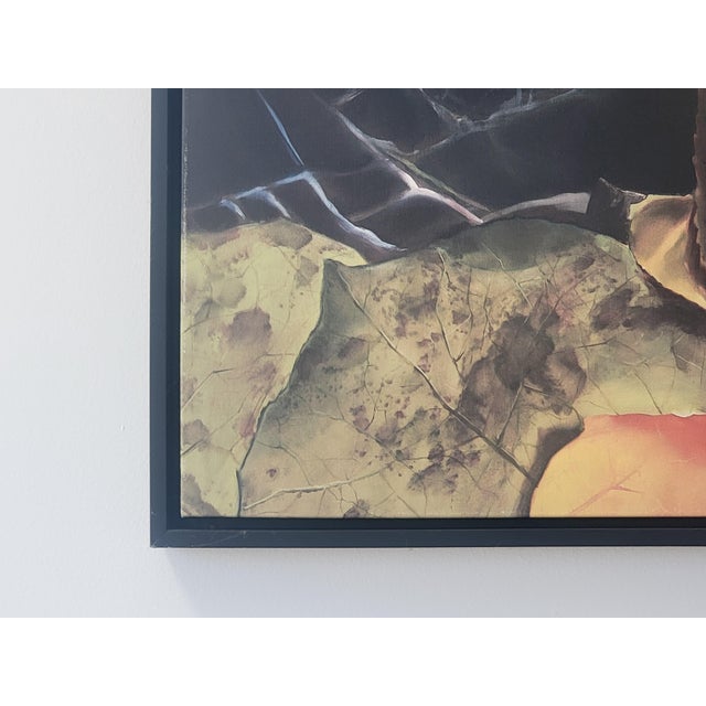 Large Rebecca Hodges Canvas Print of Autumn Leaves in Black Floating Frame For Sale - Image 10 of 11