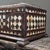 Brown Antique Folk Art Mother of Pearl Inlaid Hand Carved Footed Table Box For Sale - Image 8 of 12