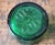 6 Mid Century Forest Green Glass Sandwich Pattern Juice Tumblers W/ Saucers ~ Anchor Hocking For Sale - Image 9 of 10