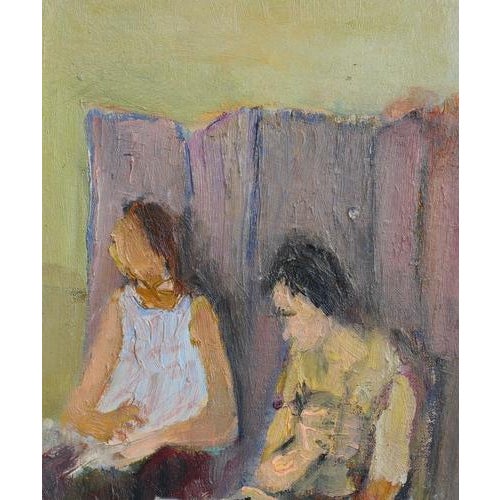 Alberto Chiancone, The Dressmaker's Workshop, 1960s, Oil Painting on Canvas, Framed For Sale - Image 9 of 15