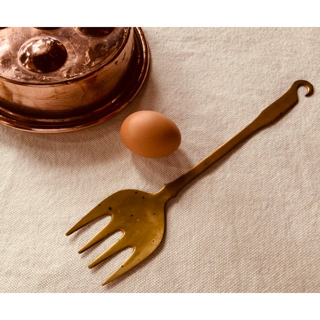 Copper Mid-Century French Copper Escargot Pan With Long Handle - Handmade 1950s For Sale - Image 8 of 12