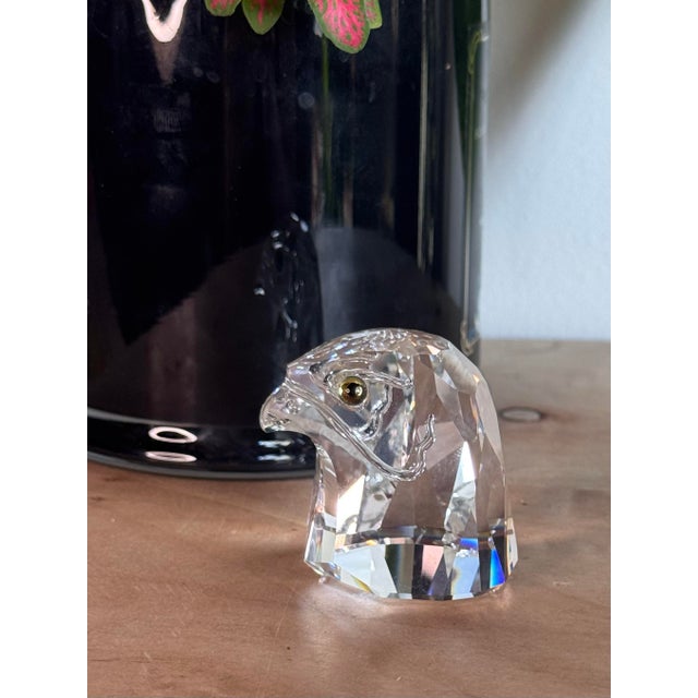 Swarovski Vintage Swarovski Crystal Falcon Head Bust For Sale - Image 4 of 9